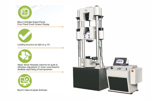 Servo Controlled Hydraulic Grip Front Loading Touch Screen Universal Testing Machines